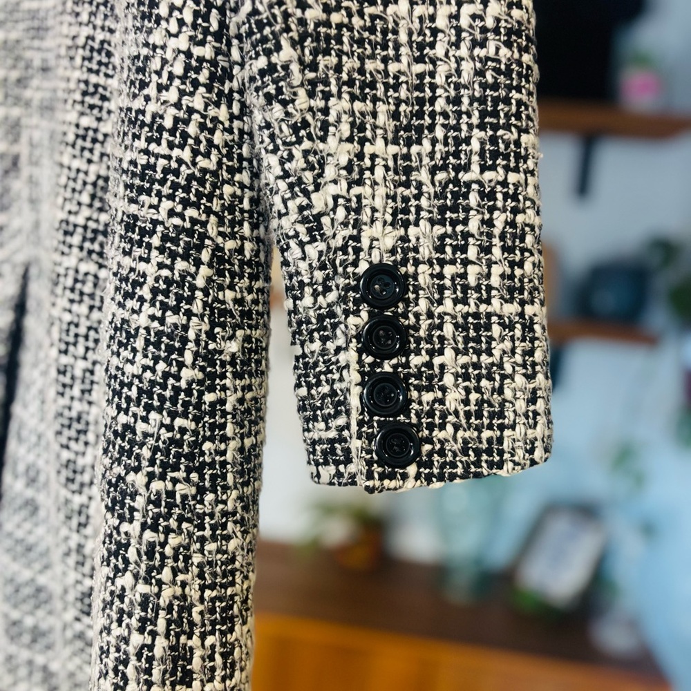Reitmans-Black and White Wool Coat - Picture 6 of 10
